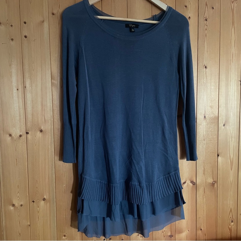 Cupio 3/4 Sleeve Jersey Blue Tunic